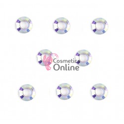 Cristale pentru unghii Marquise, 4 bucati Cod MQ040 Cercuri Argintii cu Reflexii